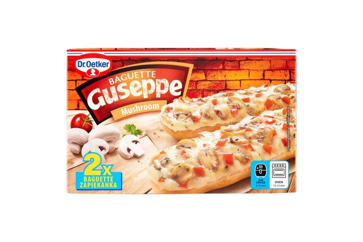 Dr. Oetker Guseppe gyorsfagyasztott bagett gombával paradicsommal és edámi sajttal 2 x 125 g (250 g)