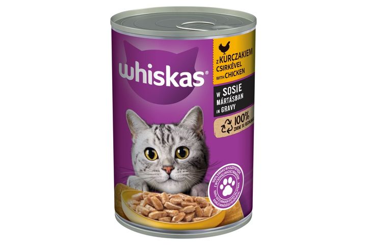 Whiskas teljes értékű nedves eledel felnőtt macskáknak csirkével aszpikban 400 g