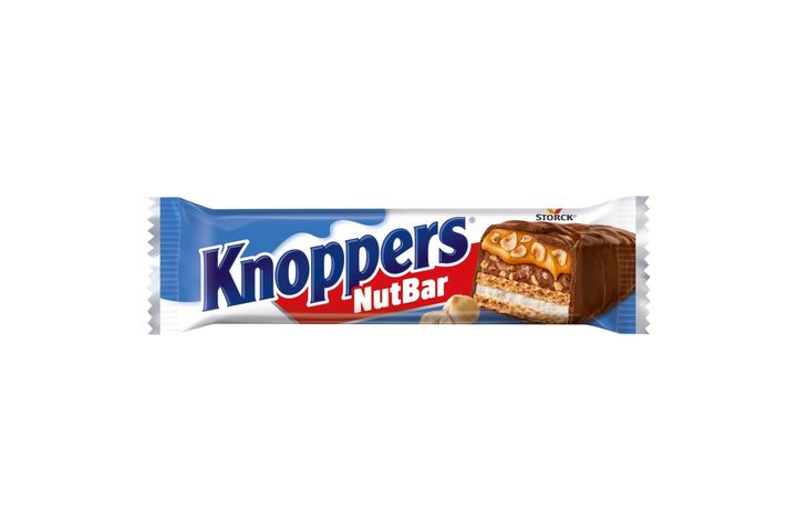 Knoppers NutBar Wafer Bar with Milk- and Nougat Cream Filling and Milk Chocolate Coating 40 g