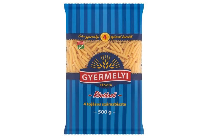 Gyermelyi rövidcső 4 tojásos száraztészta 500 g