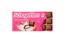 Schogetten joghurt és eper ízesítésű krémmel töltött tejcsokoládé 100 g