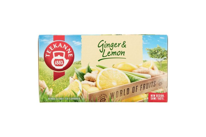 Teekanne World of Fruits gyömbér & citrom ízesítésű gyógynövény & gyümölcs teakeverék 20 filter 35 g