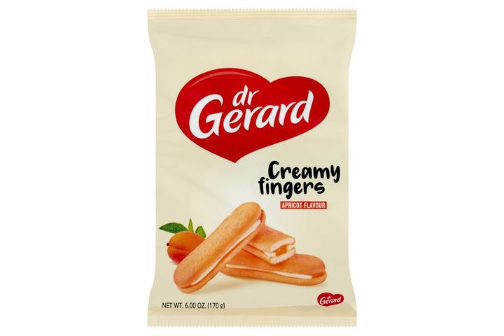 Dr Gerard Creamy Fingers Sponge Cake with Apricot and Cream Flavoured Filling 170 g