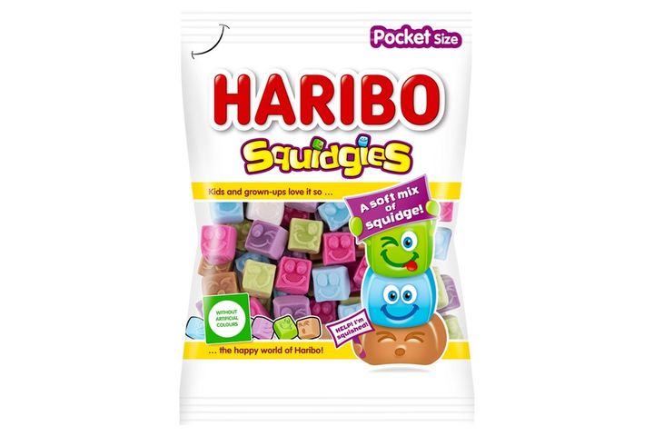 Haribo Squidgies gyümölcs- és kólaízű habosított gumicukorka 80 g