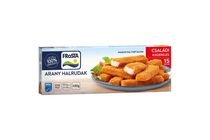 FRoSTA gyorsfagyasztott elősütött halrudak halfiléből aranyló ropogós panírban 15 db 450 g