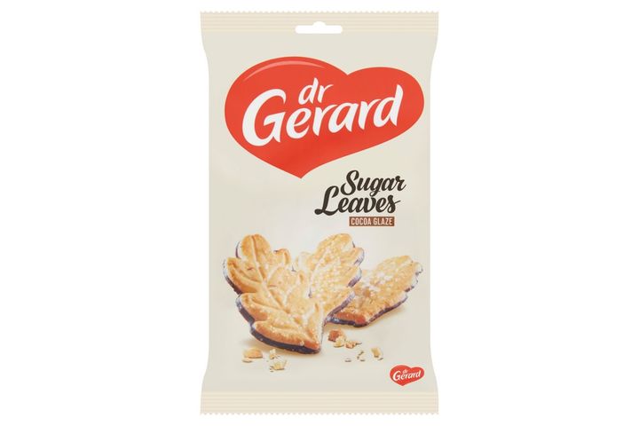Dr Gerard Sugar Leaves keksz cukorszórattal és kakaós bevonattal 165 g