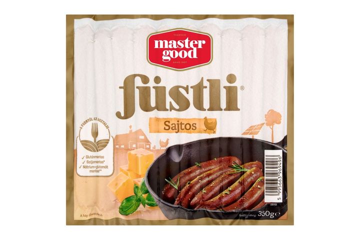 Master Good Füstli sajtos, füst ízesítésű virsli csirkehúsból 350 g
