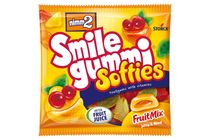 nimm2 Smilegummi Softies puha vegyes gyümölcs ízű töltött gumicukorka vitaminokkal 90 g
