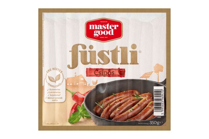 Master Good Füstli csípős, füst ízesítésű virsli csirkehúsból, jalapeno paprikával 350 g