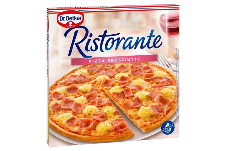 Dr. Oetker Ristorante Pizza Prosciutto gyorsfagyasztott pizza sonkával és sajttal 340 g