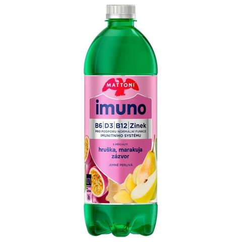 Mattoni Imuno Mineral water pear, passion fruit and ginger gently sparkling | 700 ml