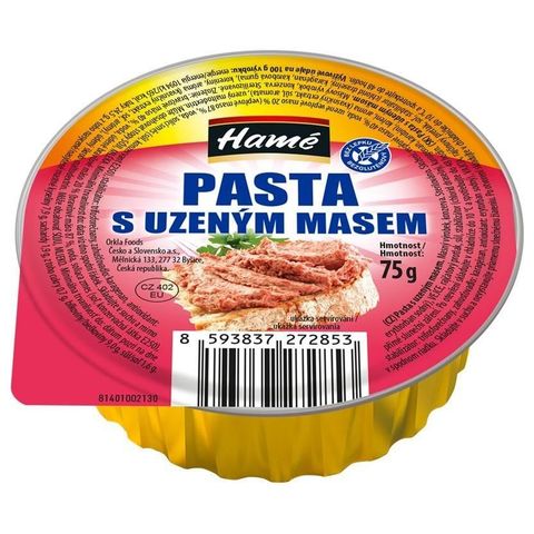 Hamé Pasta s uzeným masem | 75 g