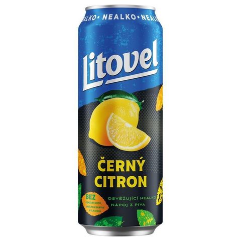 Litovel Černý citron nealkoholické pivo plech | 500 ml