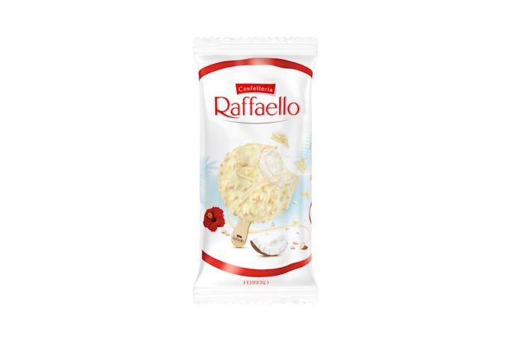 Raffaello kókuszízű jégkrém roppanós kókuszízű bevonattal és mandula darabokkal 47 g