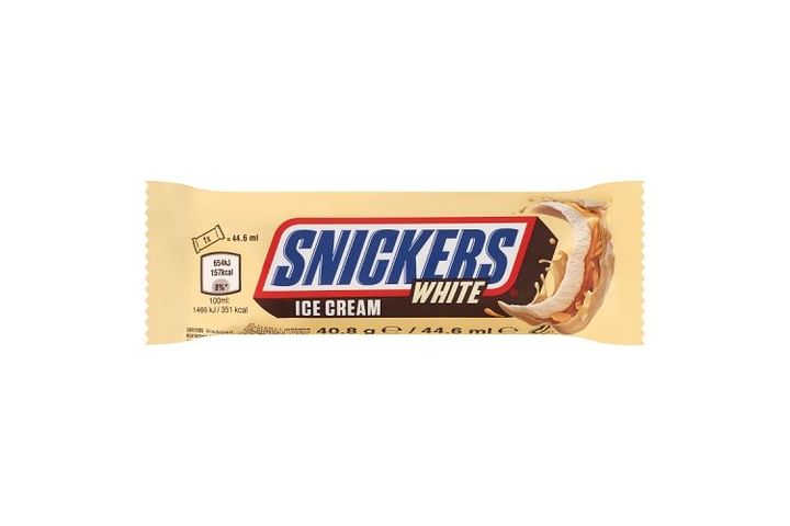 Snickers tejjégkrém, földimogyoróval és lágy karamellel kakaóvajas bevonattal 44,6 ml
