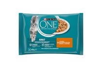 Purina One csirkével és zöldbabbal nedves macskaeledel 4 x 85 g (340 g)
