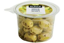 OLYMP Zöld görög magozott olajbogyó fokhagymávla és fűszerrel 100 g
