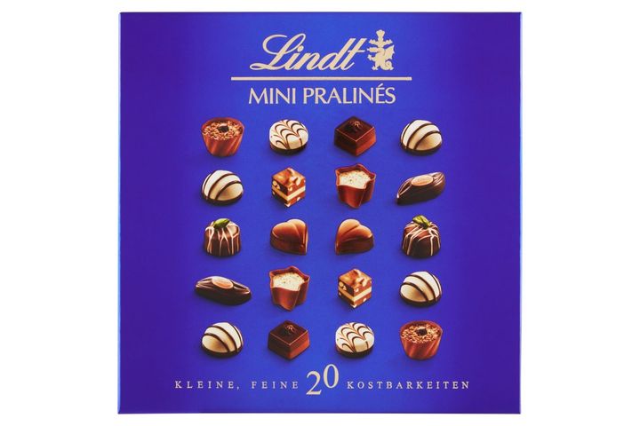 Lindt Mini Pralinés kolekce plněných čokoládových bonbónů z mléčné a hořké čokolády | 100 g