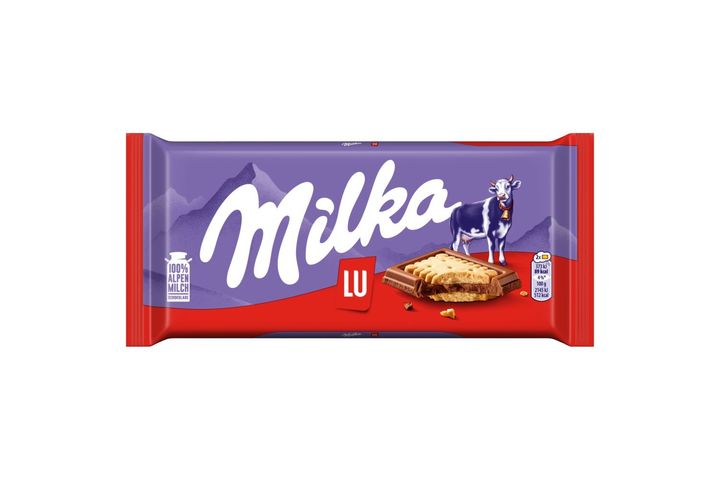 Milka alpesi tejcsokoládé ropogós keksszel 87 g
