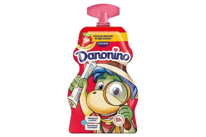 Danone Danonino élőflórás eper-banánízű joghurt hozzáadott kalciummal és D-vitaminnal 70 g