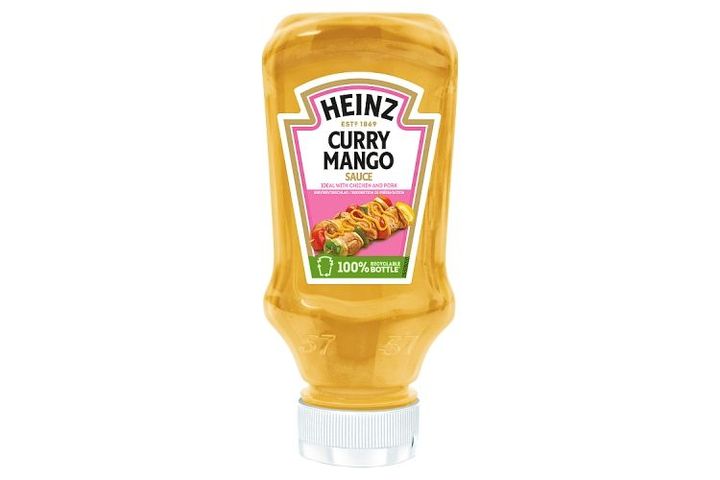Heinz curry-mangó ízű krémes gyümölcsös jellegű szósz 225 g
