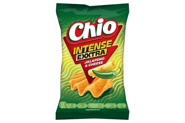 Chio Exxtra Intense jalapeño chili és sajt ízű burgonyachips 55 g