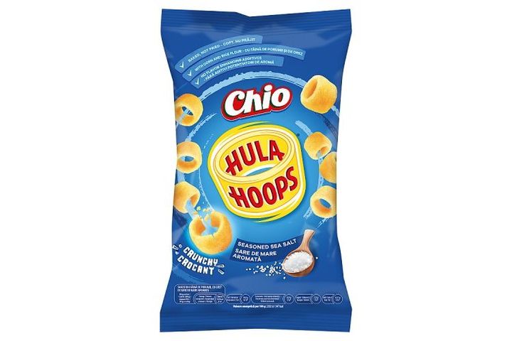 Chio Hula Hoops kukoricalisztből készült snack, fűszeres tengeri sóval 70 g