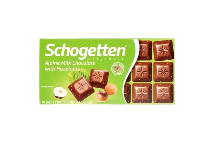 Schogetten alpesi tejcsokoládé pirított mogyoródarabokkal 100 g