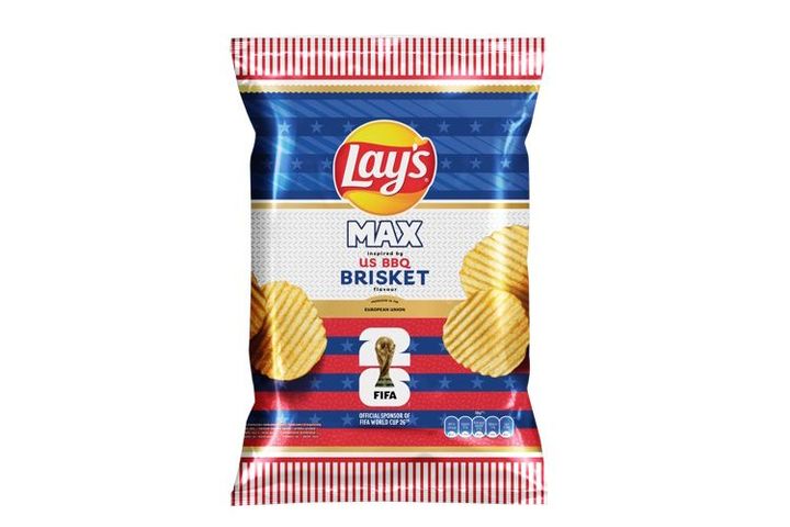 LAY'S WAVY BBQ BEEF BRISKET BBQ marha ízesítésű burgonyachips 120 g