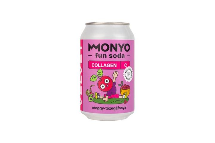 MONYO Velvet Meggy-Tőzegáfonya Kollagén Fun Soda 0,3 l