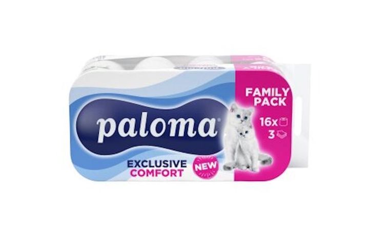 Paloma Exclusive toalettpapír 3 rétegű 16 tekercs