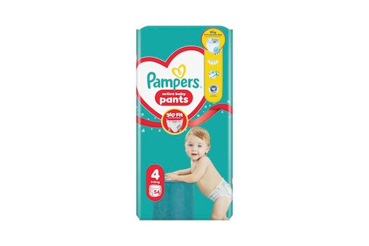 Pampers Active Baby Bugyipelenka, Méret: 4, 54 db Pelenka