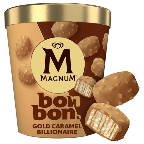 Magnum Bonbon Ice Cream Gold Caramel Billionaire 12 x 17 ml