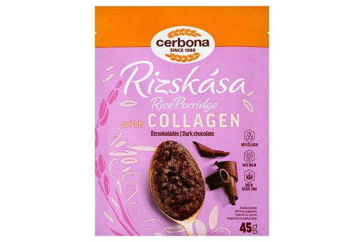 Cerbona étcsokoládés rizskása kollagénnel és inulinnal 45 g