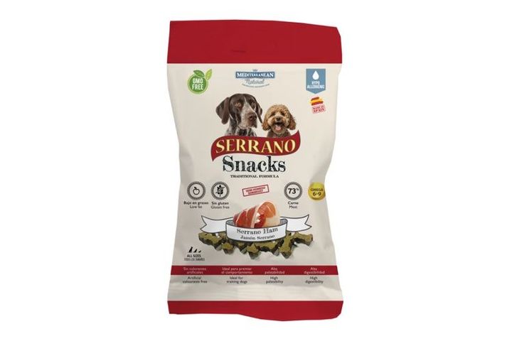 Serrano Snacks Kutyáknak Serrano Sonkával 100 g, gluténmentes szuper prémium jutalomfalatok