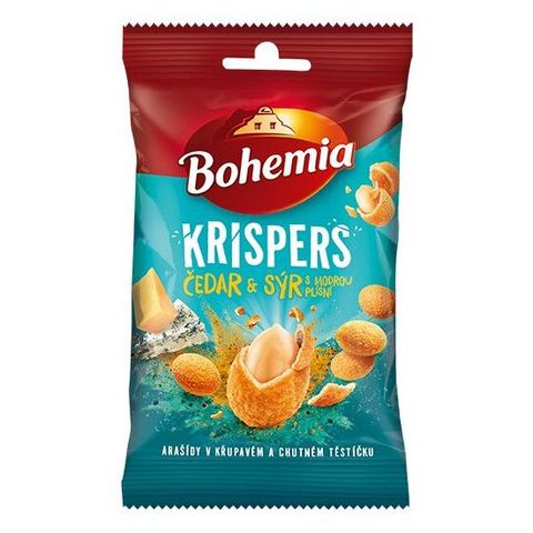 Bohemia Krispers Čedar a Sýr s modrou plísní | 60 g