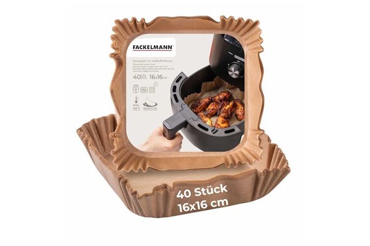 Fackelmann airfryer sütőpapír 40 db 16x16 cm