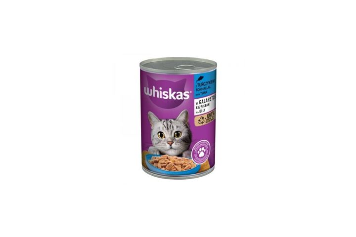 Whiskas teljes értékű nedves eledel felnőtt macskáknak tonhallal aszpikban 400 g