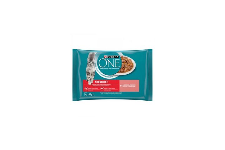 Purina One Sterilcat lazaccal és sárgarépával nedves macskaeledel 4 x 85 g (340 g)