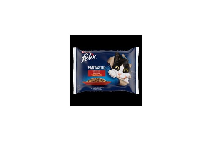 Felix Fantastic Kuřecí a hovězí v želé krmivo pro kočky | 4 x 85 g