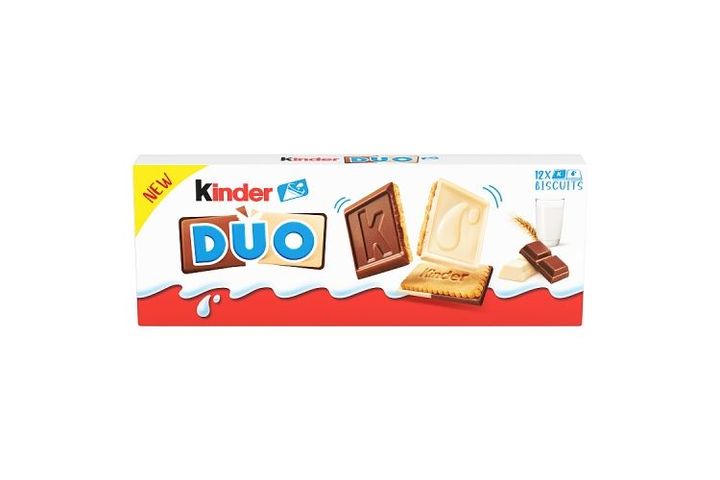 Kinder Duo keksz minőségi tejcsokoládéval és fehércsokoládéval 150 g