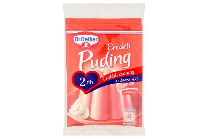 Dr. Oetker Eredeti Puding Strawberry Flavored Pudding Powder 2 x 40 g