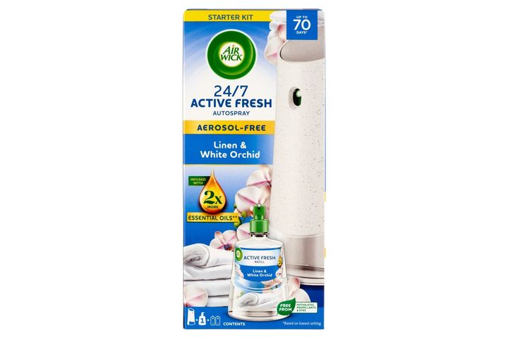 Air Wick Active Fresh Pamut és Fehér Orchidea készülék és utántöltő 228 ml