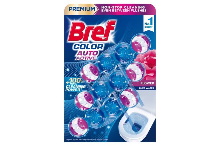Bref Color Aktiv Flower tuhý WC blok | 3 x 50 g