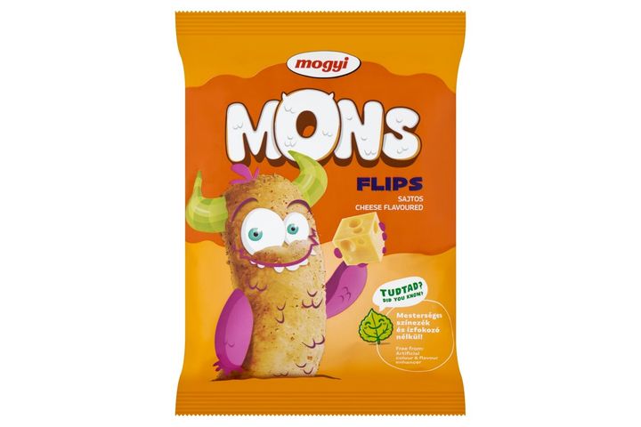 Mogyi Mons Flips Cheese Flavoured Corn Snack 40 g