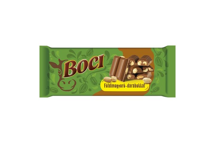 Boci tejcsokoládé földimogyoró-darabokkal 90 g