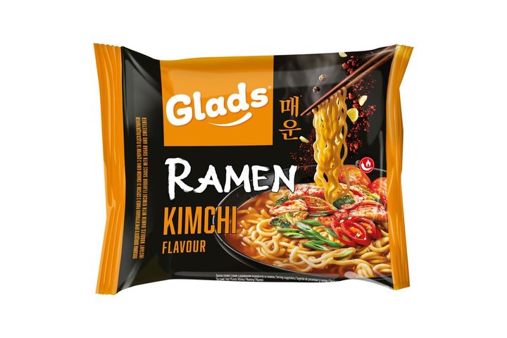 Glads Ramen instant tésztaleves külön csomagolt kimchi-ízű szósszal 105 g
