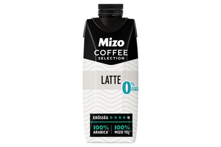Mizo Coffee Selection Latte UHT zsírszegény kávés tej édesítőszerekkel 250 ml