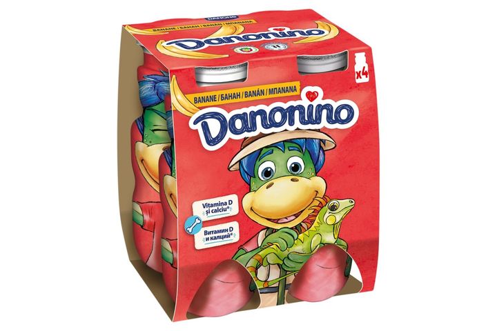 Danonino zsírszegény banánízű joghurtital kalciummal és D3-vitaminnal 4 x 100 g (400 g)