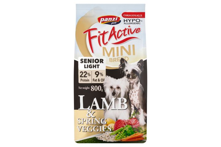 Panzi Pet Fit Active Bárány teljesértékű szárazeledel idős vagy súlyproblémás kutyák számára 800 g